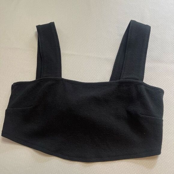 Free People Beach Black Crop Top Size Medium - Picture 8 of 9